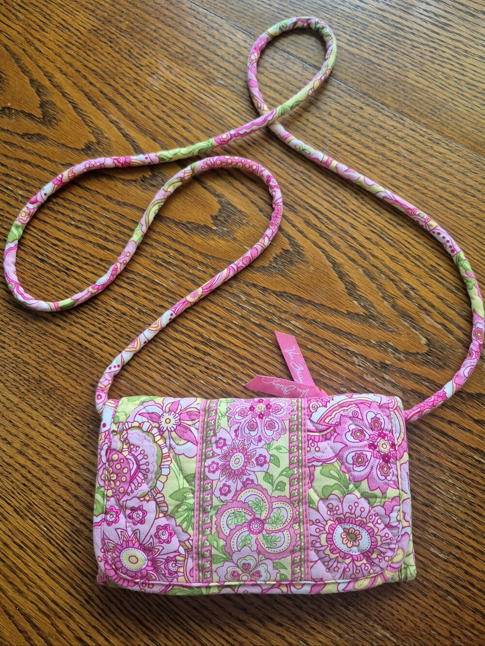 Vera Bradley Petal Pink Crossbody Wallet Cardholder
